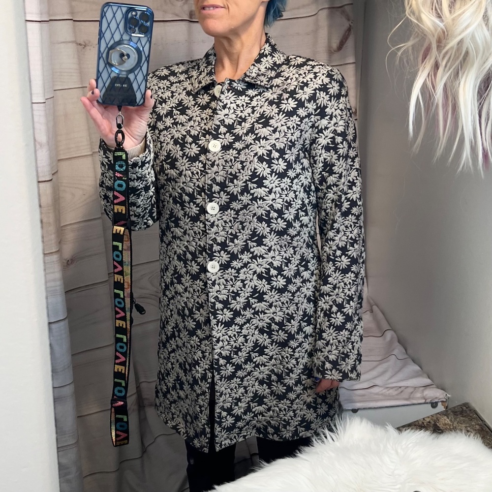 VINTAGE |•MARSHALL FIELDS•| Floral Coat Size 14 - Picture 6 of 14